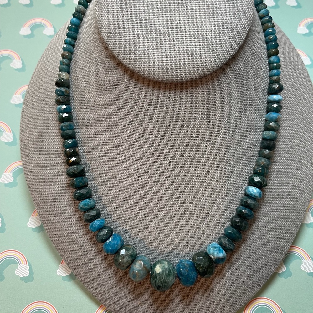 Jay King Apatite Bead Stone Sparkly Necklace